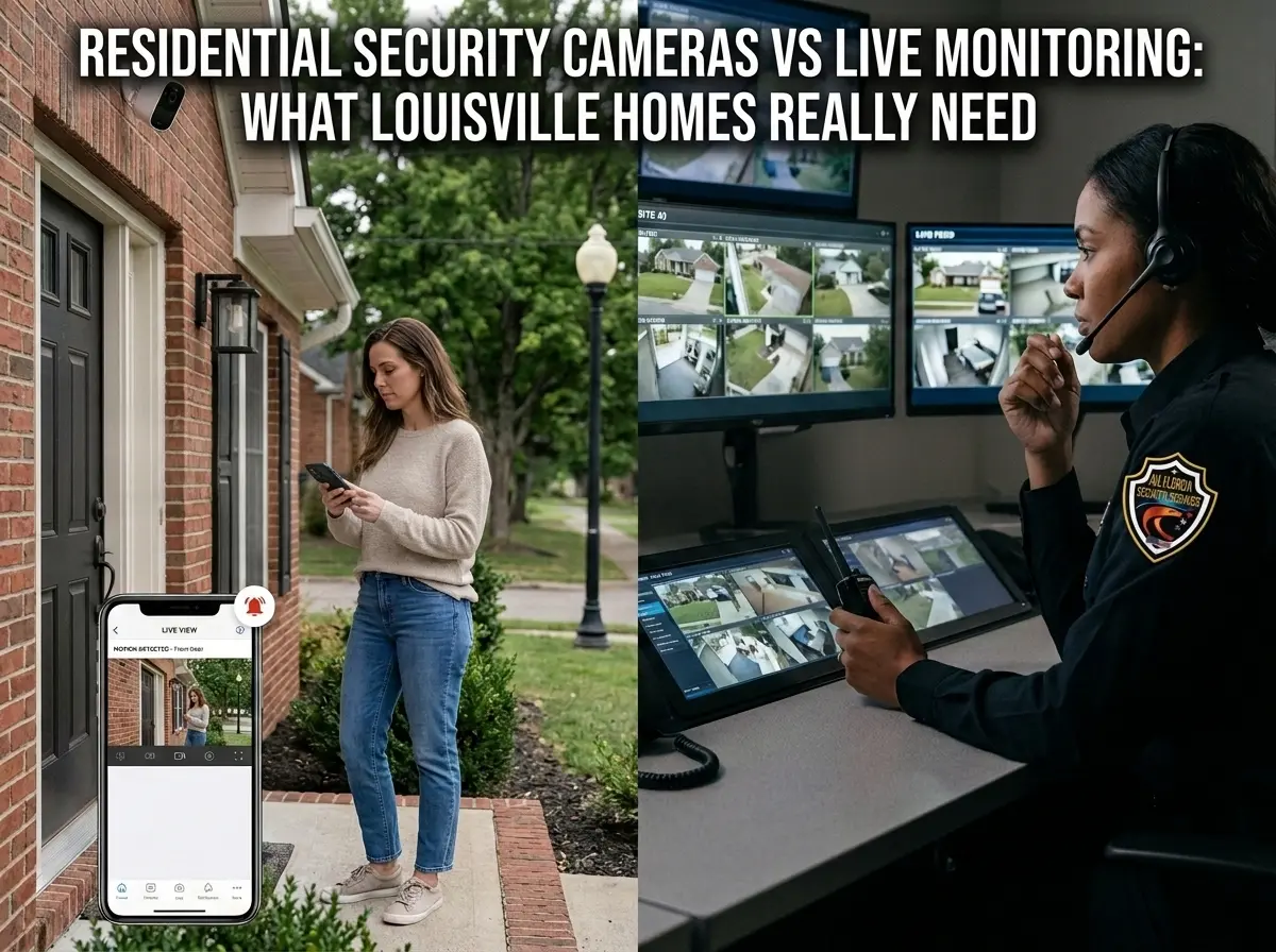 Residential Security Cameras vs Live Monitoring